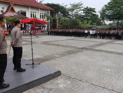 Ratusan Personil Polisi Kawal Pendaftaran Calon Walikota Pekanbaru