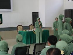 Silaturahmi Ketua Persit Cab XXIII Kodim 0509 Kabupaten Gelar Pertemuan Gabungan Anggota Persit