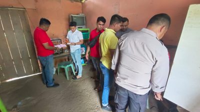 Kapolsek Cerenti Cekan TKP Dugaan Penampung Emas Hasil PETI