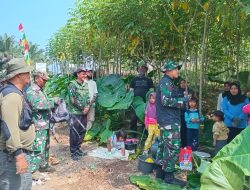 Dandim Tinjau Perkembangan Pengerjaan Kegiatan TMMD ke 121 Kodim 0622/Kab. Sukabumi di Desa Cicareuh Kec. Cikidang