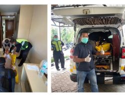 Polsek Cisarua Olah TKP Terkait Adanya Penemuan Jasad Seseorang Yang Dinyatakan Meninggal Dunia Di Kamar Hotel