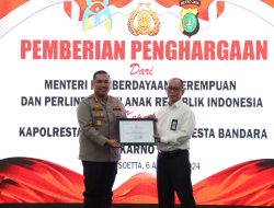 Polresta Bandara Soetta Sabet Penghargaan dari Kementerian Pemberdayaan Perempuan dan Perlindungan Anak RI