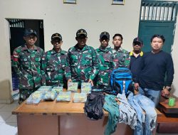 Danrem 121/Abw Apresiasi Satgas Yonzipur 5/ABW Gagalkan Penyelundupan 8,4 Kg Narkoba