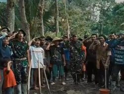 Memperingati HUT RI ke 79 Th Satgas TMMD ke 121 Kodim 0622/Kab. Sukabumi kibarkan Bendera Merah Putih Bersama masyarakat