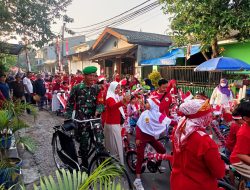 Babinsa: HUT RI ke-79 Ratusan Warga Tridaya Sakti Tumpah Ke Jalan Meriahkan Karnaval Sepeda Hias Sambut
