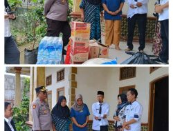Kapolsek Palabuhanratu Bersama Forkopincam Palabuhanratu Salurkan Bantuan Untuk Korban Kebakaran di Desa Jayanti