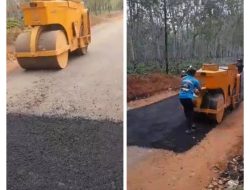 Proyek Pekerjaan Sand Sheet Jalan Ciawitali Diperbaiki Ulang, Setelah Sebelumnya Viral Di Berita Media Online