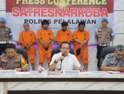 Sita 5 Kg Sabu, Polres Pelalawan Berhasil Mengungkap Peredaran Gelap Narkotika Jaringan Internasional