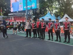 Anggota Polsubsektor Thamrin Pemantauan Giat CFD di Bundaran HI Menteng Jakpus