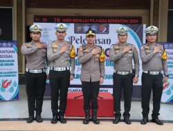 HUT Lalu Lintas ke-69, Satlantas Polres Kampar Salurkan Air Bersih di Tapung Hulu