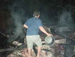 Polsek Leuwiliang Bersama Instansi Terkait Cek TKP Adanya Kebakaran Rumah