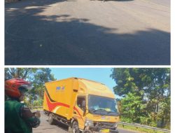 Laka Lantas, Truk Box Menghindari Jalan Yang Bergelombang Satu Orang Pemotor Tidak Terselamatkan