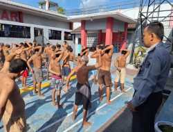 Rutinitas Sehat Di Pagi Hari, WBP Rutan Krui Ikuti Senam