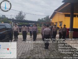 Apel Pagi Kasubsatgas PAM Polda Riau di Kantor KPU Berlangsung Lancar 