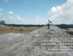 Polsek Singingi Hilir Lakukan Penertiban Terhadap Dugaan Penggunaan Alat Berat Untuk PETI di Desa Koto Baru