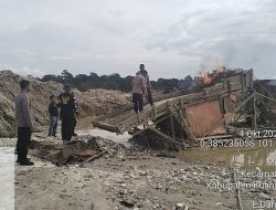 Polsek Singingi Tindak Aktifitas PETI di Kelurahan Muara Lembu
