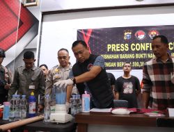 Polres Rohil Ekspos Pemusnahan Sabu 1,6 Kg dari Tangan 8 Tersangka di dalam 4 Kasus