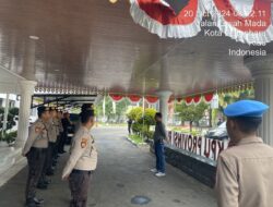 45 Personel Pengamanan Kantor Penyelenggara Pilkada Ikuti Apel Pagi