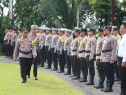 Kapolres Kuansing Pimpin Apel Gelar Pasukan Operasi Zebra Lancang Kuning 2024