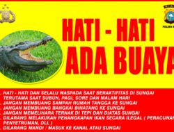 Kapolres Rohil Perintahkan Jajaran Kapolsek Pasang Spanduk Himbauan Hati Hati Buaya