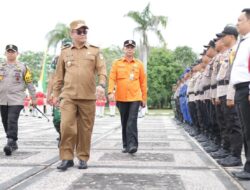 Ikuti Apel Kesiapsiagaan Bencana, Kapolres Siak: Demi Keamanan Pilkada, Pindahkan TPS Terdampak Banjir