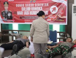 Peringati Hari Jadi Humas Polri ke 73, Polres Siak Gelar Donor Darah Bersama TNI dan Rekan Media