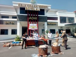Kodim Boyolali Dukung Pemusnahan Barang Bukti Tindak Kejahatan