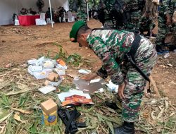 Peduli Kebersihan, Anggota Koramil 11 Pebayuran Kodim 0509 Kabupaten Bekasi Laksanakan Gotong Royong di Halaman Silang Monas
