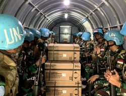 Prajurit Satgas Yonmek UNIFIL Tetap Rayakan HUT Ke-79 TNI Di Tengah Konflik Lebanon
