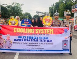 Satlantas Polresta Pekanbaru Gelar Pengamanan CFD dan Sosialisasi Pilkada Damai 2024