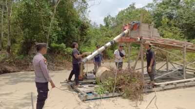 Polsek Cerenti Lakukan Penertiban PETI di Desa Pulau Sipan 