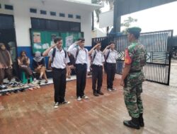 Babinsa Berikan Materi PBB Bangkitkan Semangat Siswa SMK Tridaya Bekasi