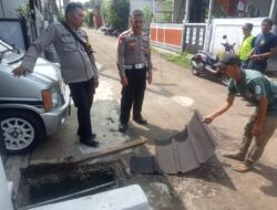 Polsek Ciomas Tindak Lanjuti Adanya Video Viral Pencurian Besi Gorong – Gorong Di Perumahan Ciomas Hills