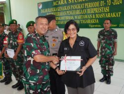 Kodim 0510/Tigaraksa Gelar Syukuran Kenaikan Pangkat dan Penyerahan Penghargaan