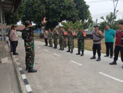 Kesiapsiagaan PAM Pelantikan Presiden dan Wakil Presiden, Koramil Bersama Polsek Pebayuran Gelar Apel Gabungan
