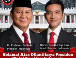 FMBN Mengucapkan Selamat Atas Dilantiknya Presiden Indonesia H. Prabowo Subianto Dan Wakil Presiden Gibran Rakabuming Raka Periode 2024-2029