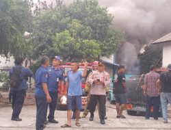 Polsek Cibinong Bersama Instansi Terkait Cek Lokasi TKP Kebakaran Pabrik PT Hiqual Motorindo Indonesia