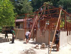 44 Persen Pengerjaan, Satgas TMMD Ke-122 Kodim 1805/Raja Ampat Percepat Sasaran Fisik RTLH Ibu Laode Mambrasar