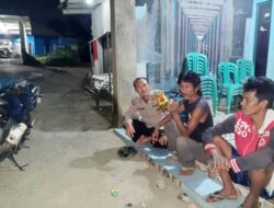 Bhabinkamtibmas Wilayah Hukum Polsek Ciampea Giat Cooling Sistem Sambang Beri Himbauan Warga Siskamling