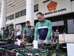 Panglima TNI Tinjau Gelar Bekal Kaporlap dan Kapsatlap Satgas Opsdagri Tahun 2025