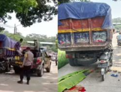 Polsek Jasinga Bersama Unit Laka Lantas Polres Bogor Lakukan Investigasi Terkait Kecelakaan Lalu Lintas Yang Menelan Korban Satu Orang Meninggal Dunia