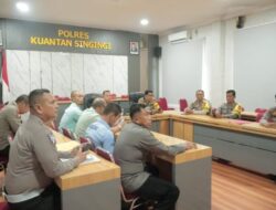 Polres Kuansing Ikuti Vidcon Audit Kinerja Itwasda Polda Riau dalam Taklimat Awal Tahap II TA 2024