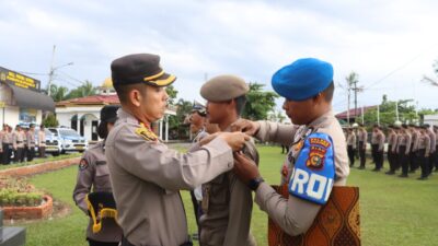 Wakapolres Pelalawan Pimpin Apel Gelar Pasukan Ops Zebra Lancang Kuning Tahun 2024