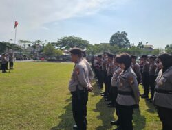Dalam Rangka Pelantikan Presiden, Ratusan Personel Polda Riau Gelar Patroli Skala Besar