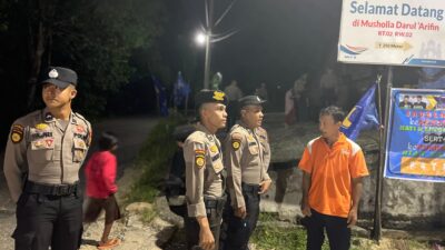 Subsatgas PAM Lakukan Pengamanan, Patroli dan Monitoring di Beberapa Lokasi Kampanye