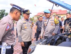 Bersama Kabid Propam Polda Riau, Kapolres Rohil Cek Sarpras Kesiapan Pengamanan Pilkada 2024