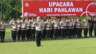 Teladani Pahlawanmu, Cintai Negerimu, Polres Kuansing Gelar Upacara Hari Pahlawan Tahun 2024 