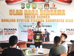 Menuju Pilkada Damai, Kapolres Siak Ajak Semua Paslon Bupati – Wakil Bupati Siak Olahraga Bersama