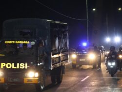 Kembali, Pasukan Power On Hand Kapolda Riau Melaksanakan Patroli Skala Besar