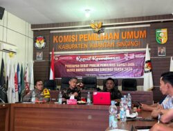 Polres Kuansing Hadiri Rapat Koordinasi Persiapan Debat Publik Pemilihan Bupati dan Wakil Bupati